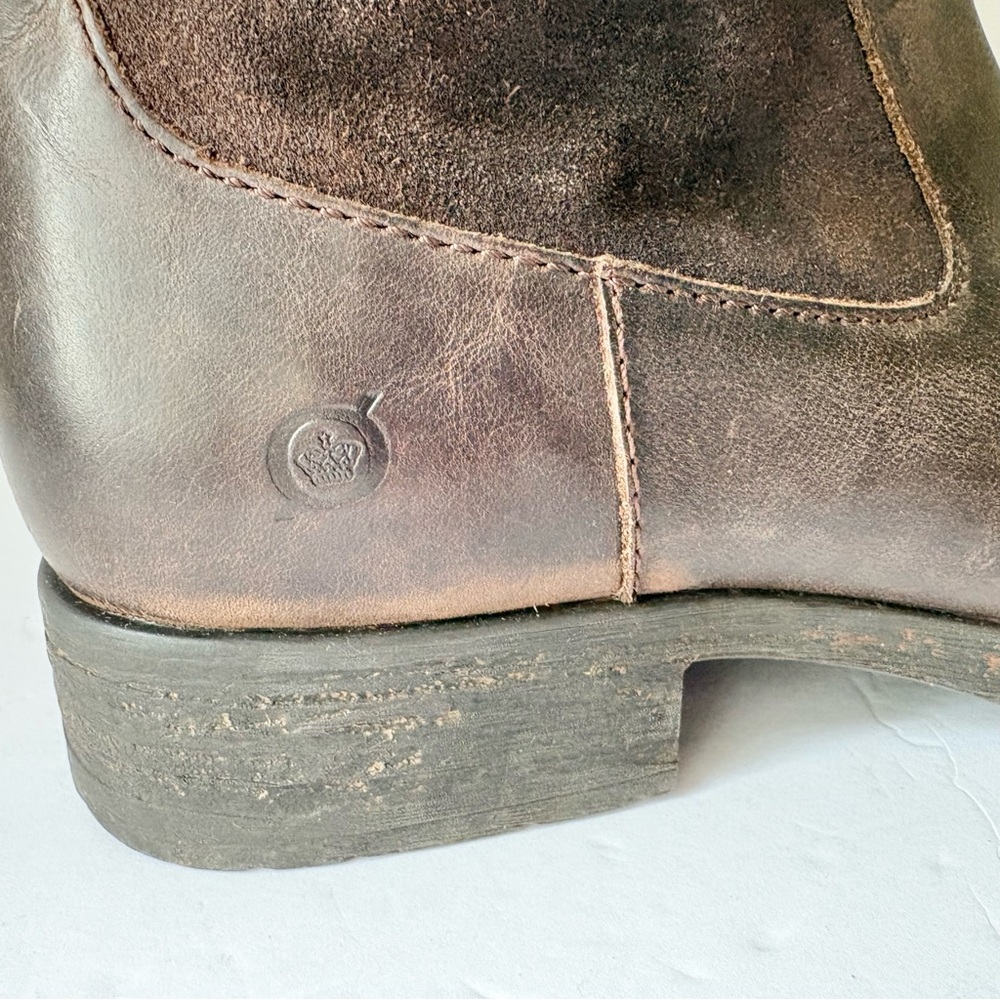 Born Borman Brown Suede Leather Knee High Boots - Picture 2 of 8